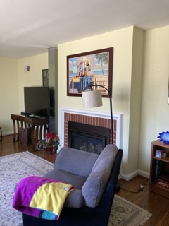 Fireplace before renovation